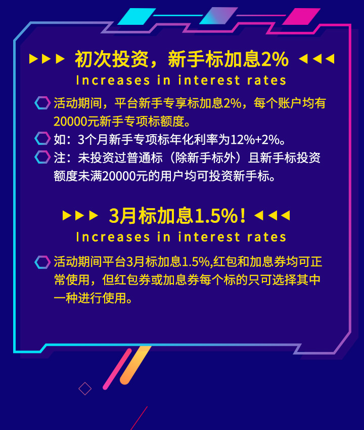 初次投资，新手标加息2%